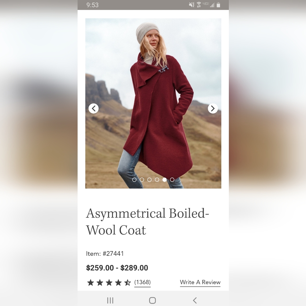Garnet Hill Asymmetrical Boiled Wool Jacket